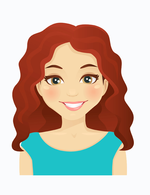 woman logo red hair