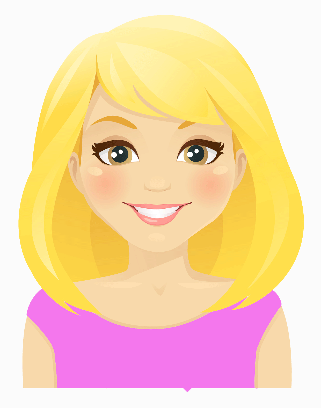 woman logo blonde hair