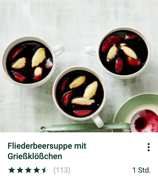 Fliederbeersuppe