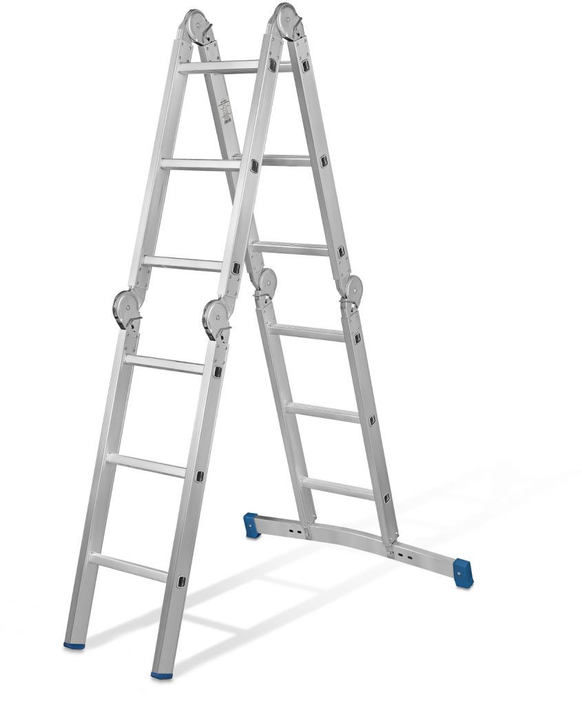 Sechsgelenkleiter aus Aluminium, vielseitig einsetzbar, sicherer Aufstieg