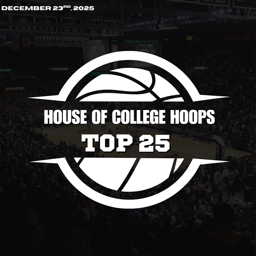 The House of College Hoops Top 25: December 23rd, 2025