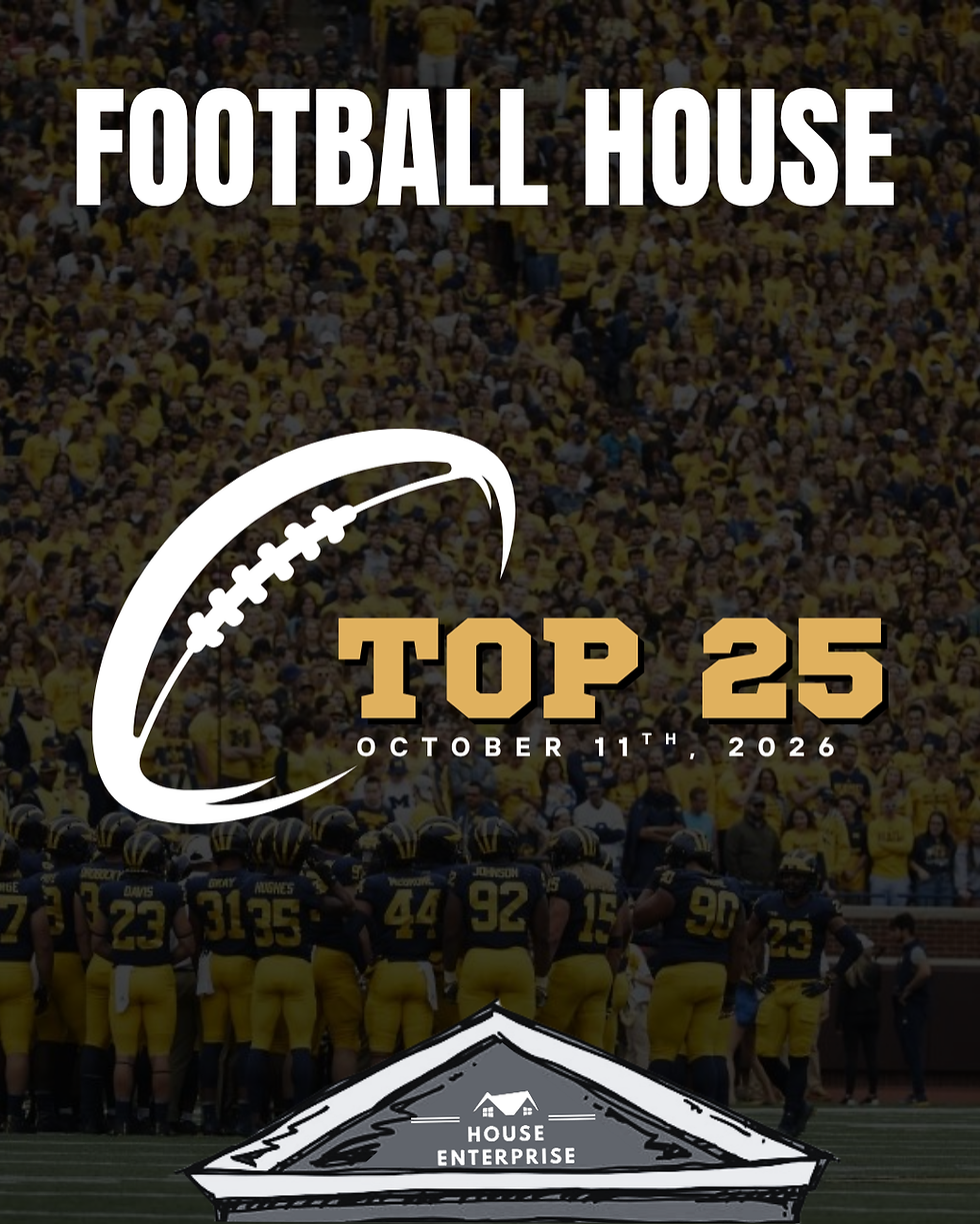 The Football House Top 25: October 11th, 2026