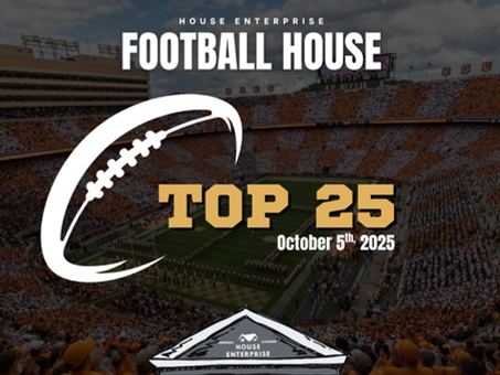 The Football House Top 25: October 5th, 2025