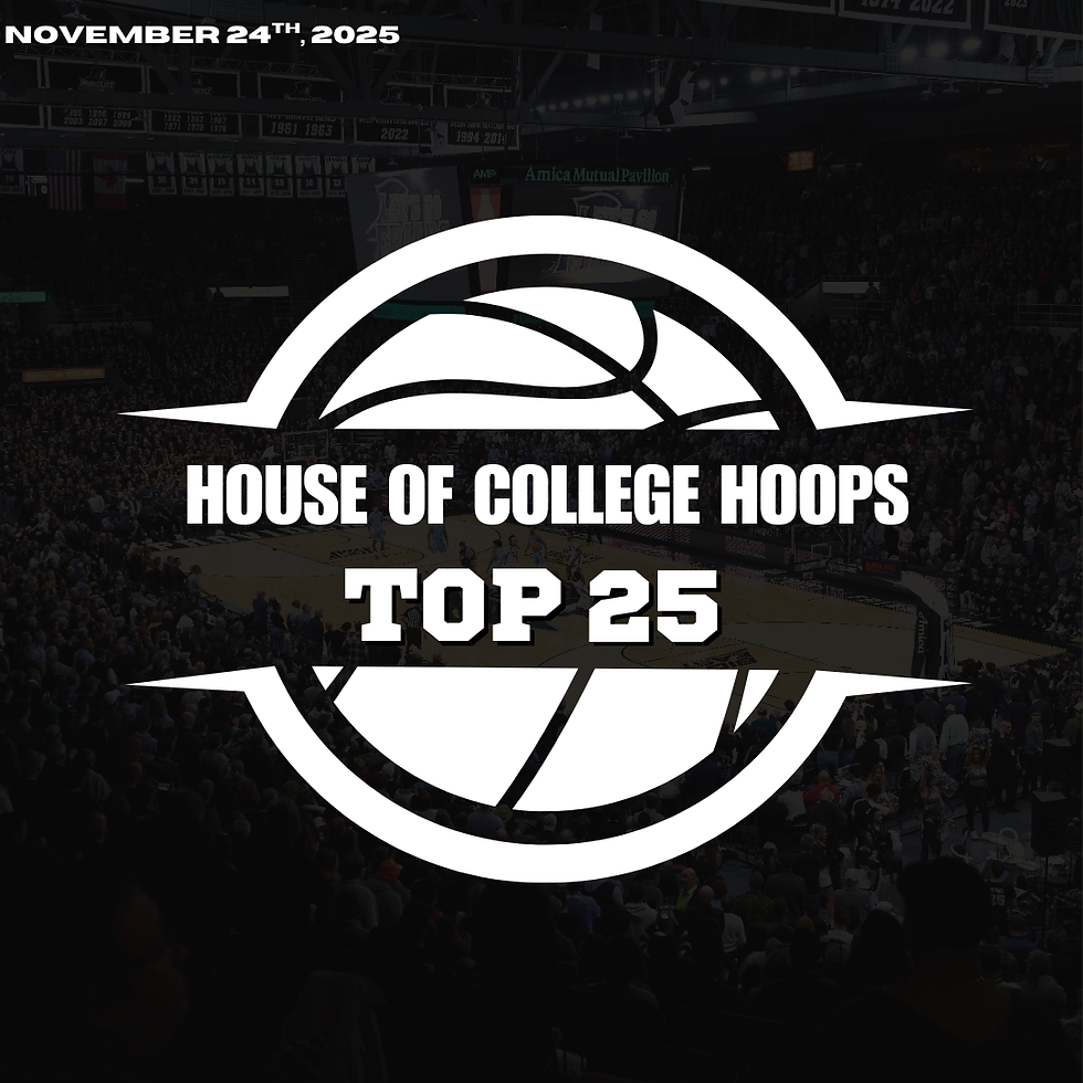 The House of College Hoops Top 25-November 24th, 2025