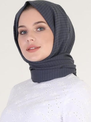 striped lycra chiffon hijab