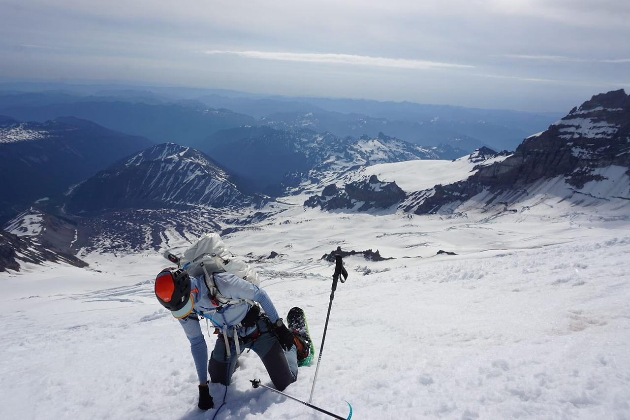 Taking off the snowshoes now - Liz' photo