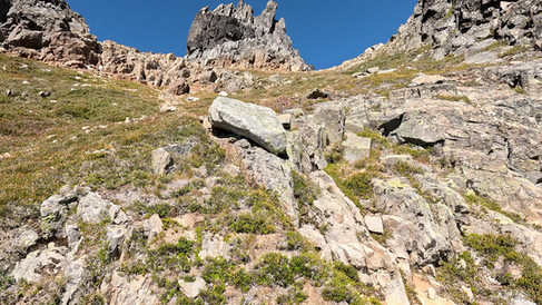 Nearing the summit block