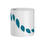 Thumbnail: Ceramic Mug 11oz Falling leaves Aqua