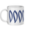 Thumbnail: Ceramic Mug 11oz Deep blue leaf outline