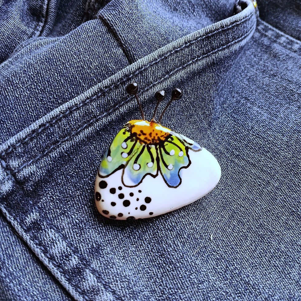 Thumbnail: Meadow Bloom Brooch - Blues medium