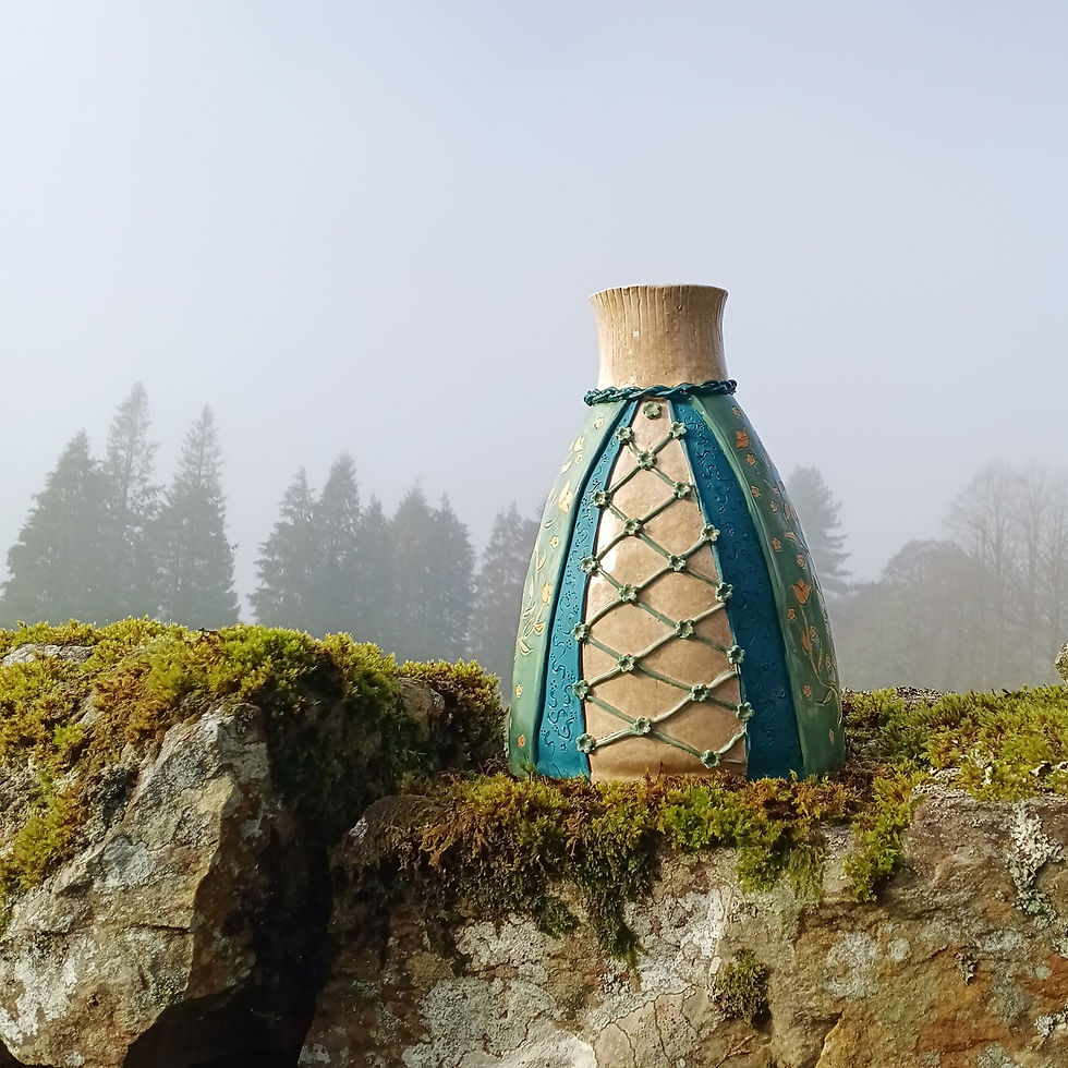 Thumbnail: Handmade Ceramic Tudor style Vase