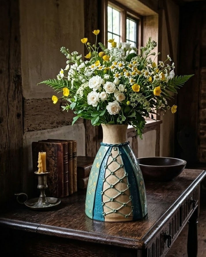 Thumbnail: Handmade Ceramic Tudor style Vase