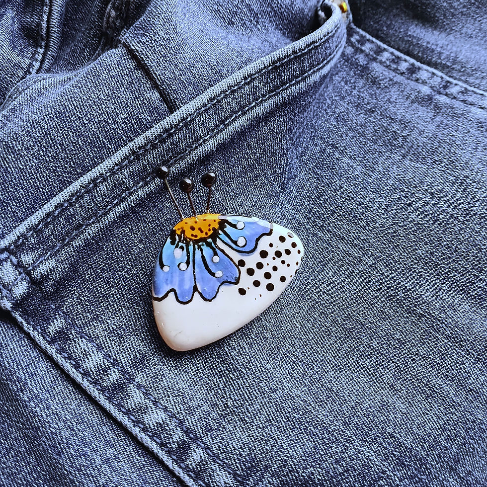 Thumbnail: Meadow Bloom Brooch - Blues medium