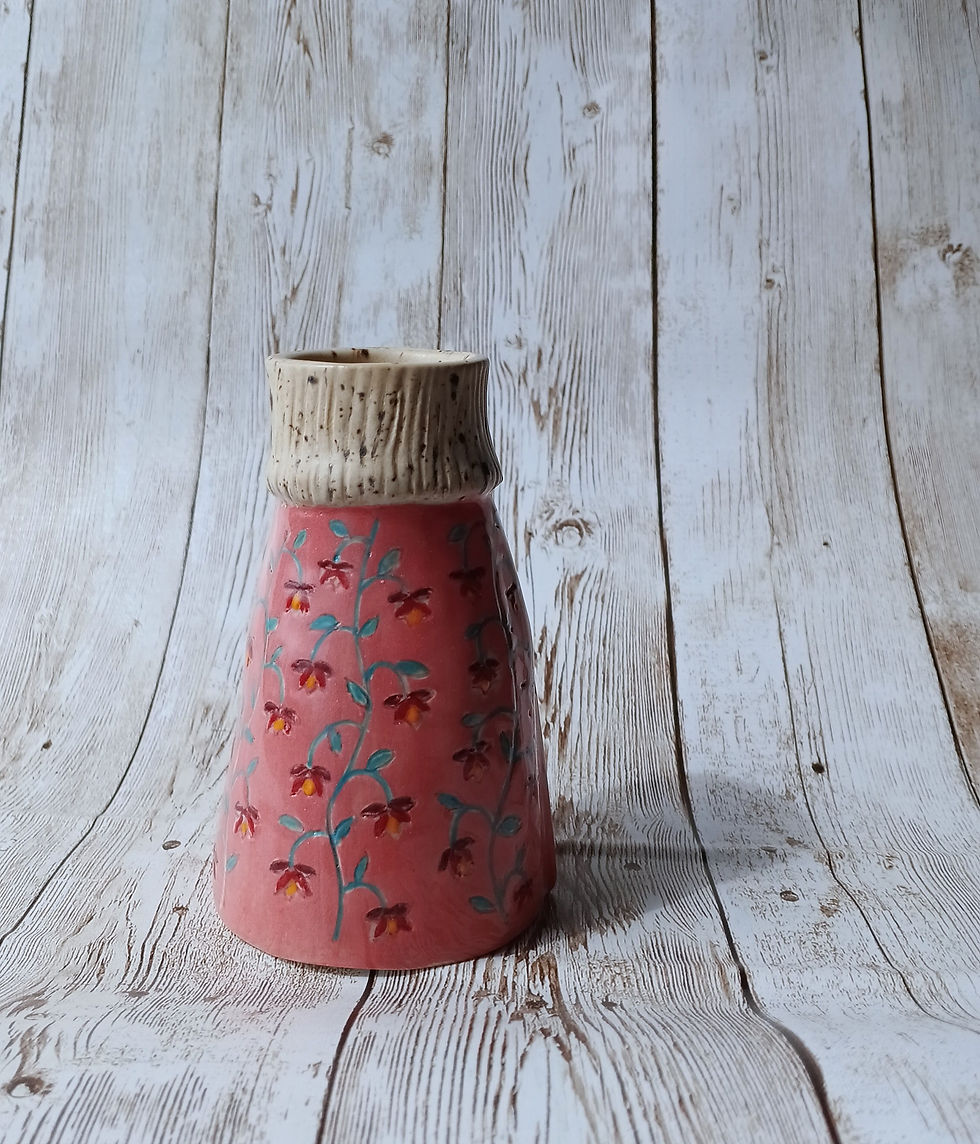 Thumbnail: Small Handmade Tudor-Inspired Ceramic Vase