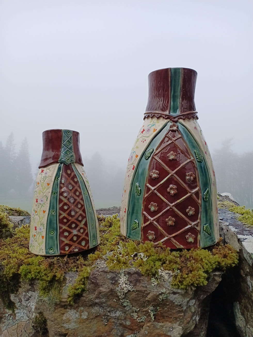 Thumbnail: Handmade Tudor-Inspired Ceramic Vase