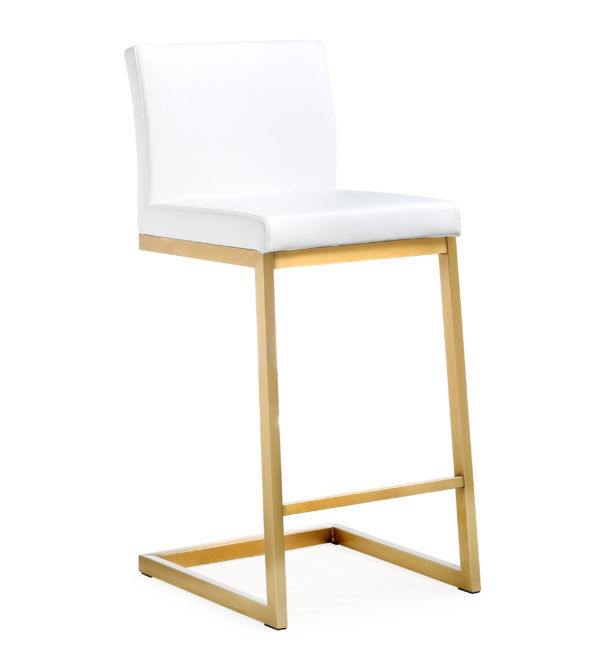 PARMA WHITE GOLD STEEL COUNTER STOOL