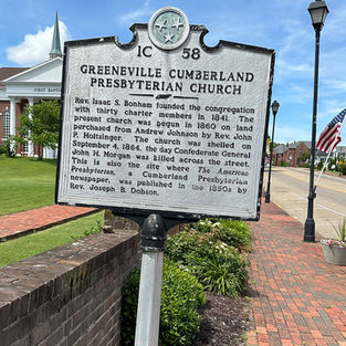 Greeneville Cumberland Presbyterian Church Historical Marker