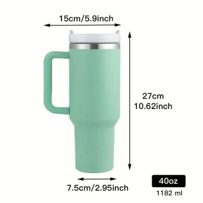 1200ml insulated mug with handle and straw dimensions