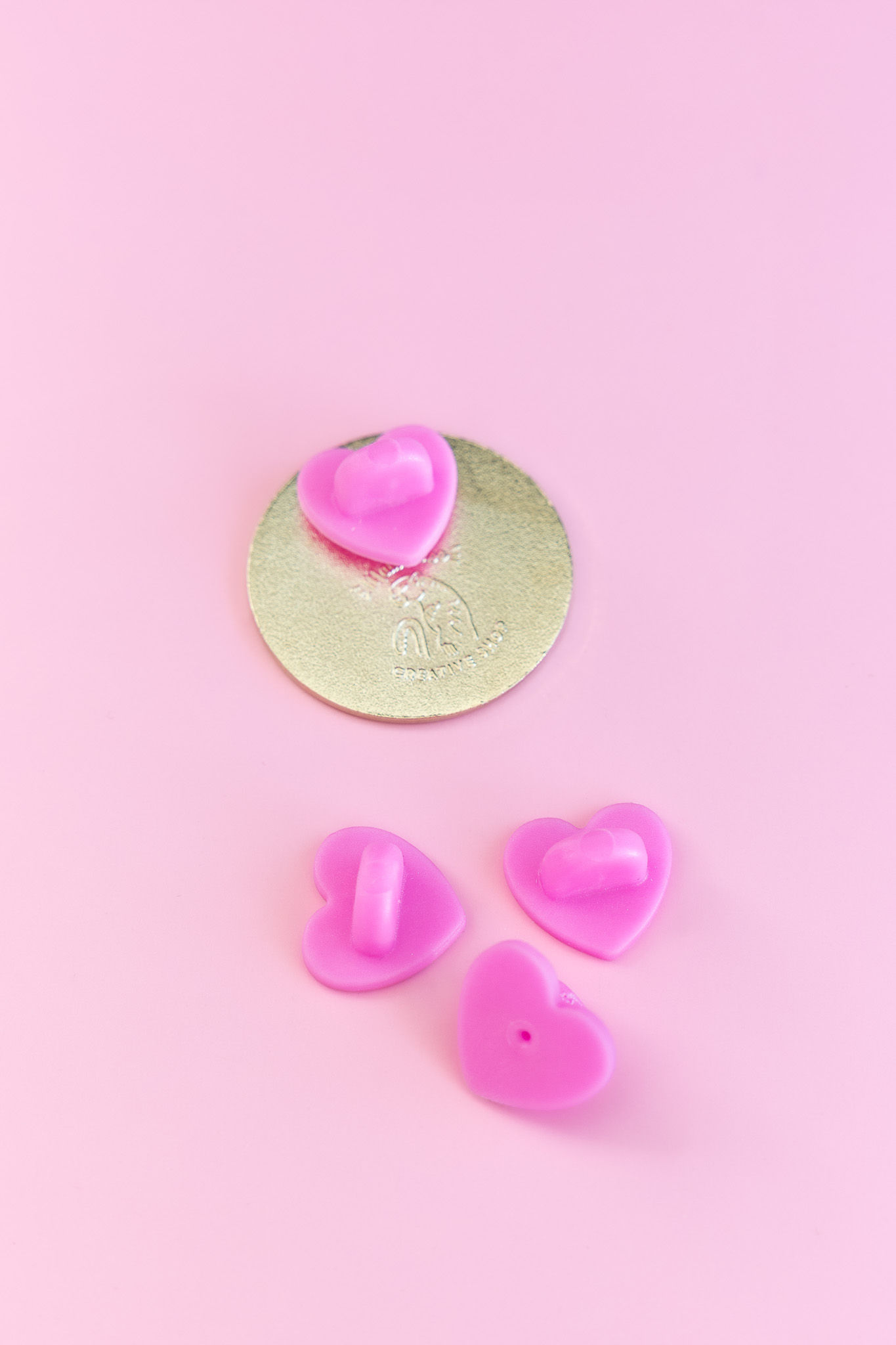 Dos de pin’s en silicone cœur