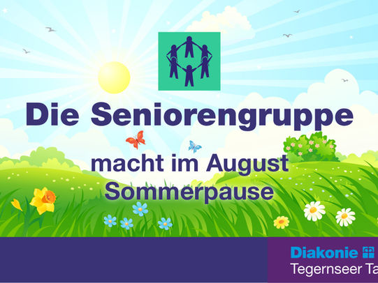Der Seniorennachmittag macht im August Sommerpause