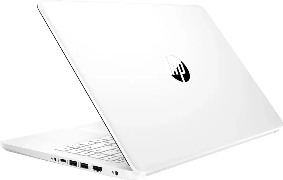 Thumbnail: HP 14" HD Laptop Intel Celeron 4GB 64GB eMMC Snowflake White