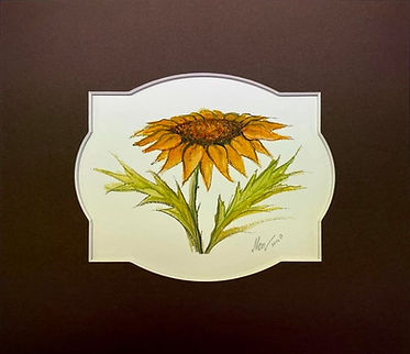 The Sunflower inner mat by The Art Loft Gallery, Ltd