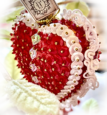 Old fashioned red heart with lace.png