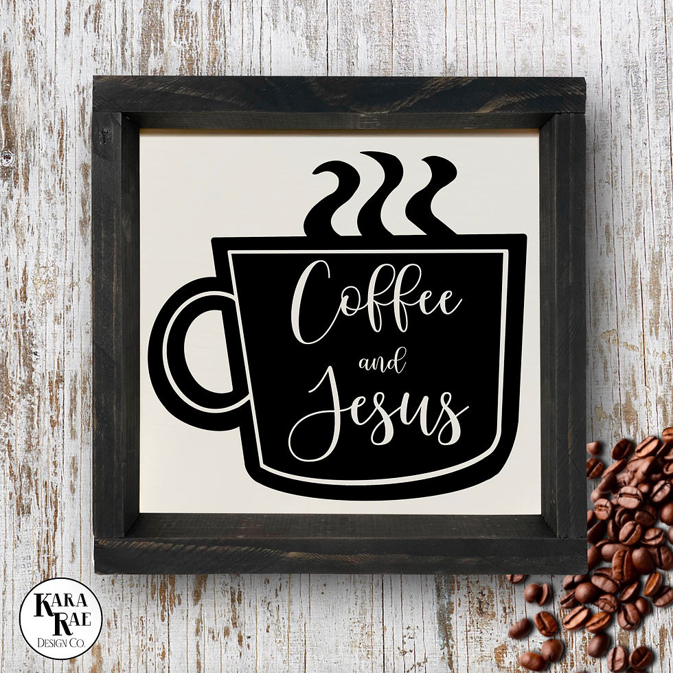 Thumbnail: Coffee and Jesus | Wood Sign