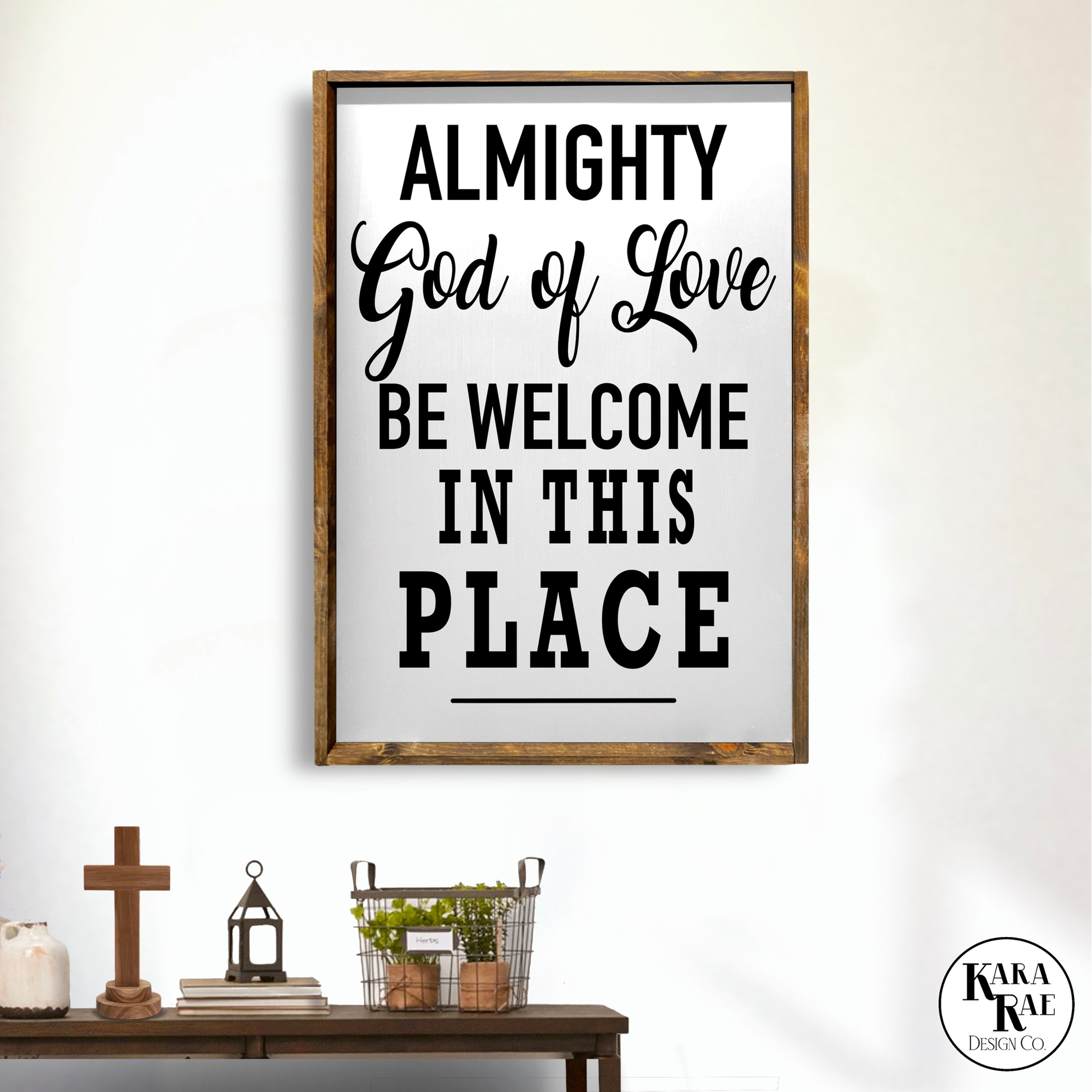 Almighty God of Love | Wood Sign | Home Decor | Farmhouse Sign