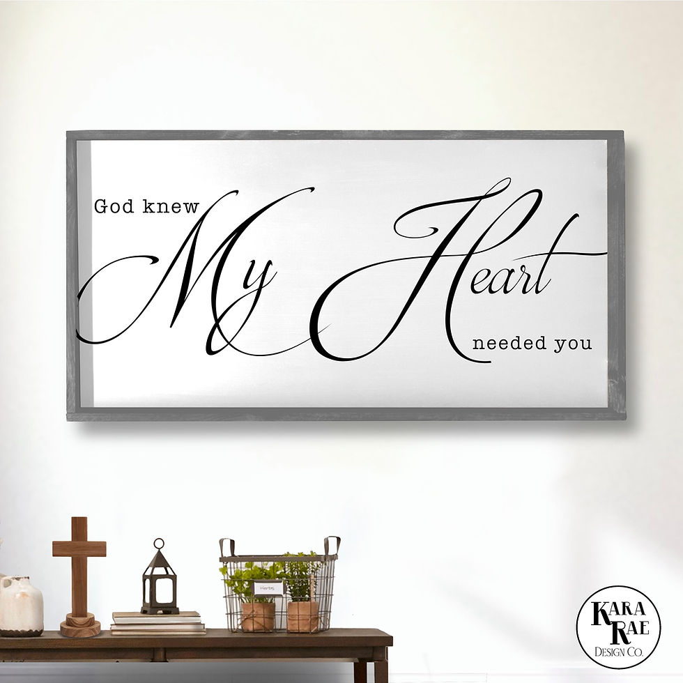 Thumbnail: God Knew My Heart | Wood Sign | Home Decor | Farmhouse Decor