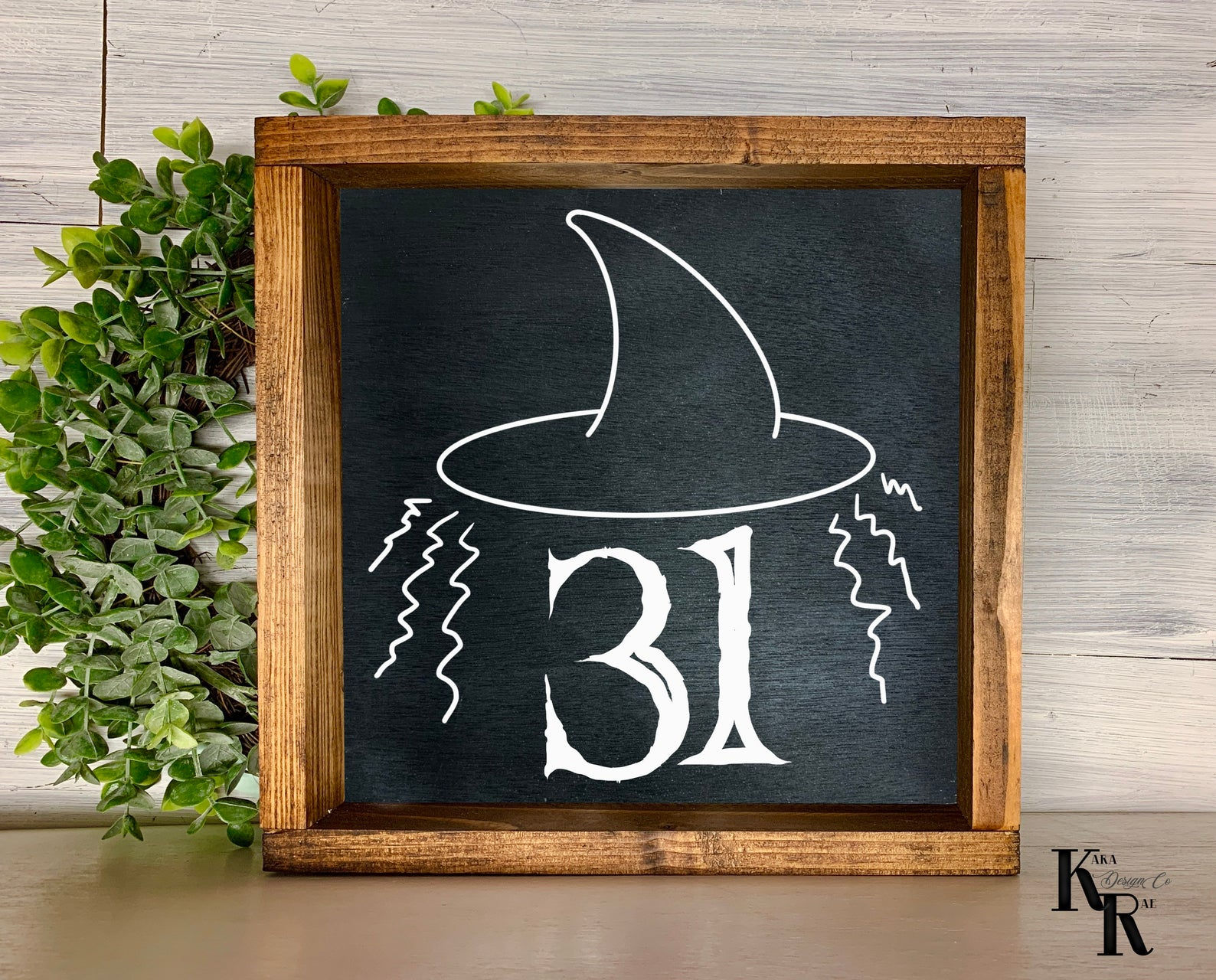 Witch Hat with 31 Halloween | Wood Sign