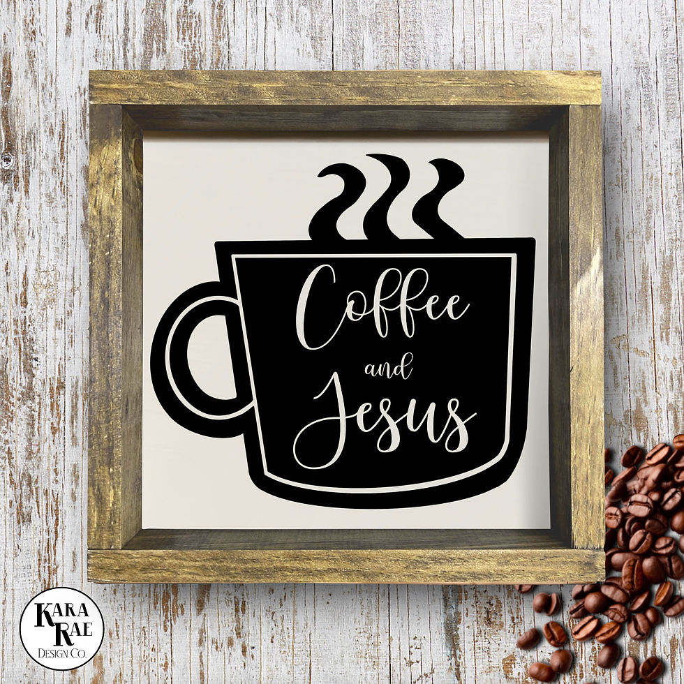 Thumbnail: Coffee and Jesus | Wood Sign
