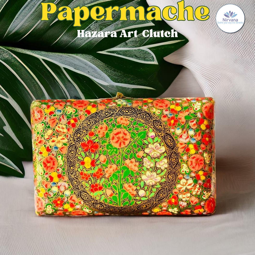 craftedbynirvana-kashmiri hazara art-papermache clutch