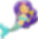 38" Mermaid Microfoil balloon - Helium filled