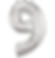 34" silver microfoil number 9 balloon - Helium filled