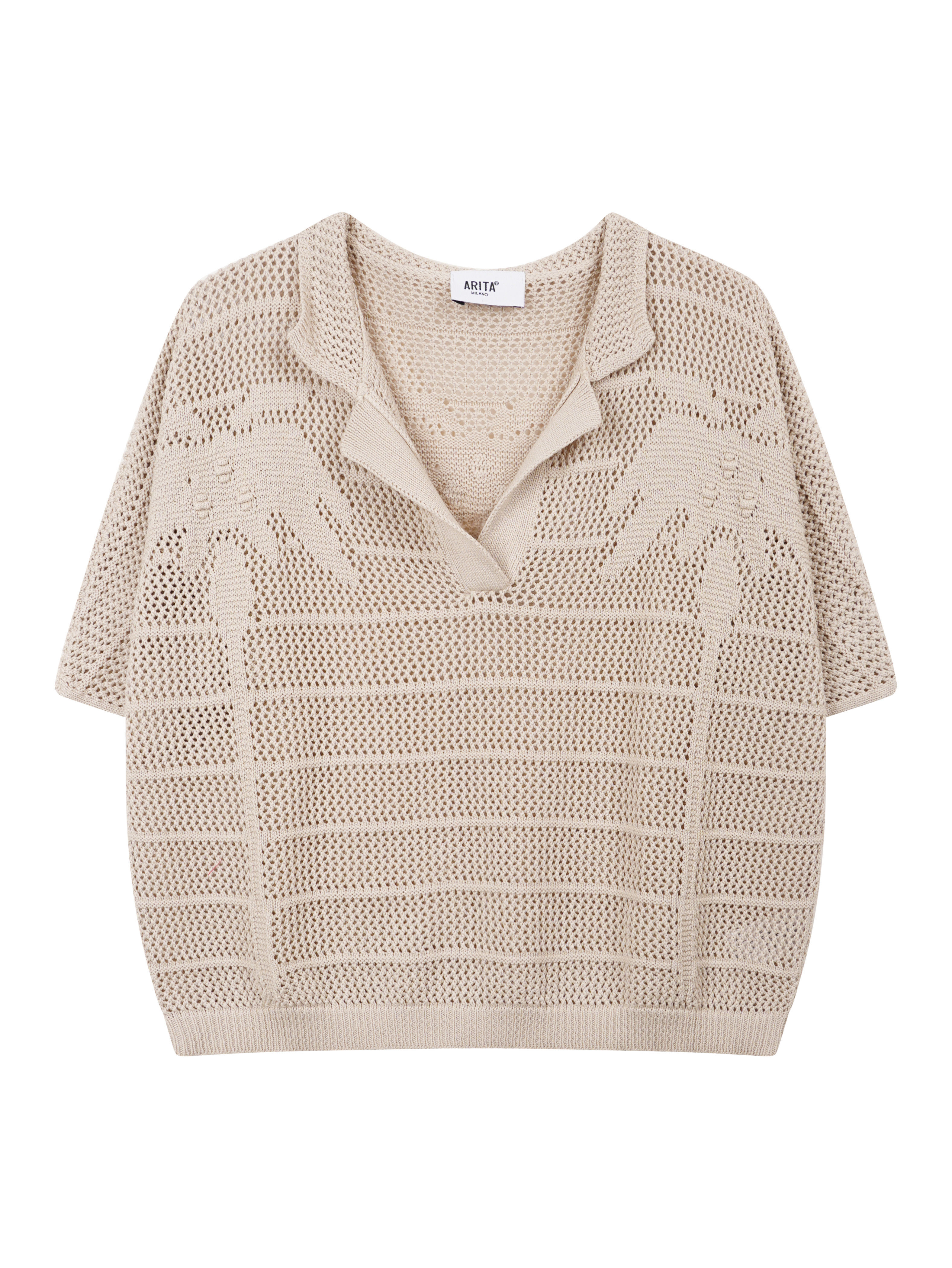 Maglia in cotone con palme