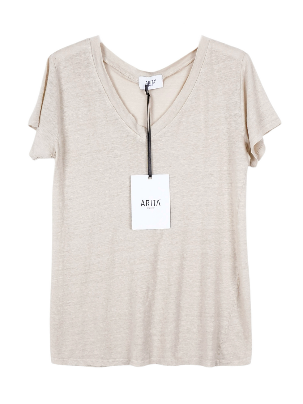 Thumbnail: T-shirt in Lino con scollo a V