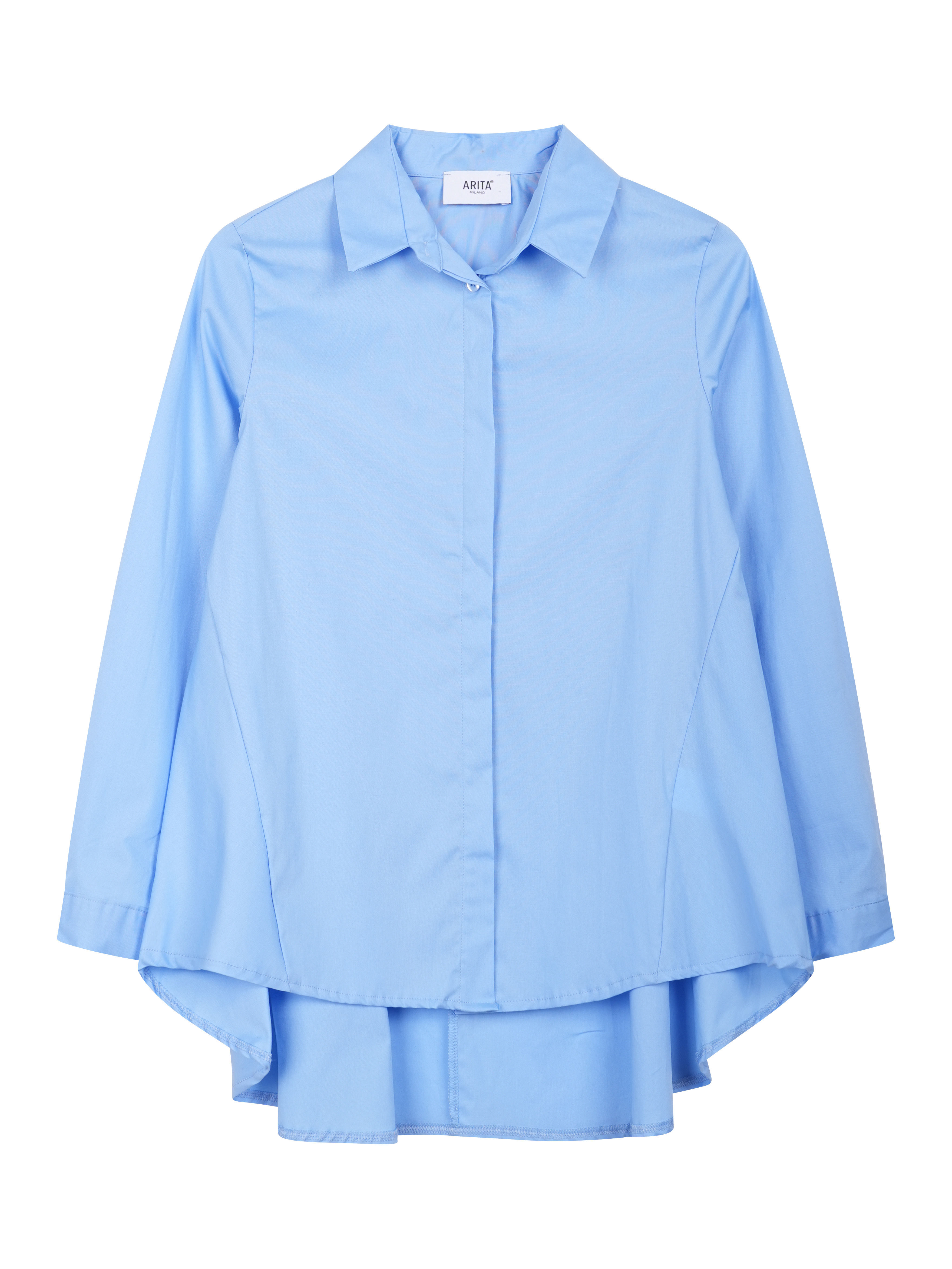 Camicia con orlo assimetrico semplice