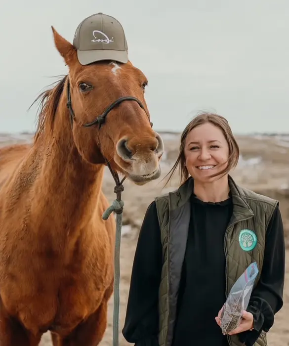 WFCF employee with horse