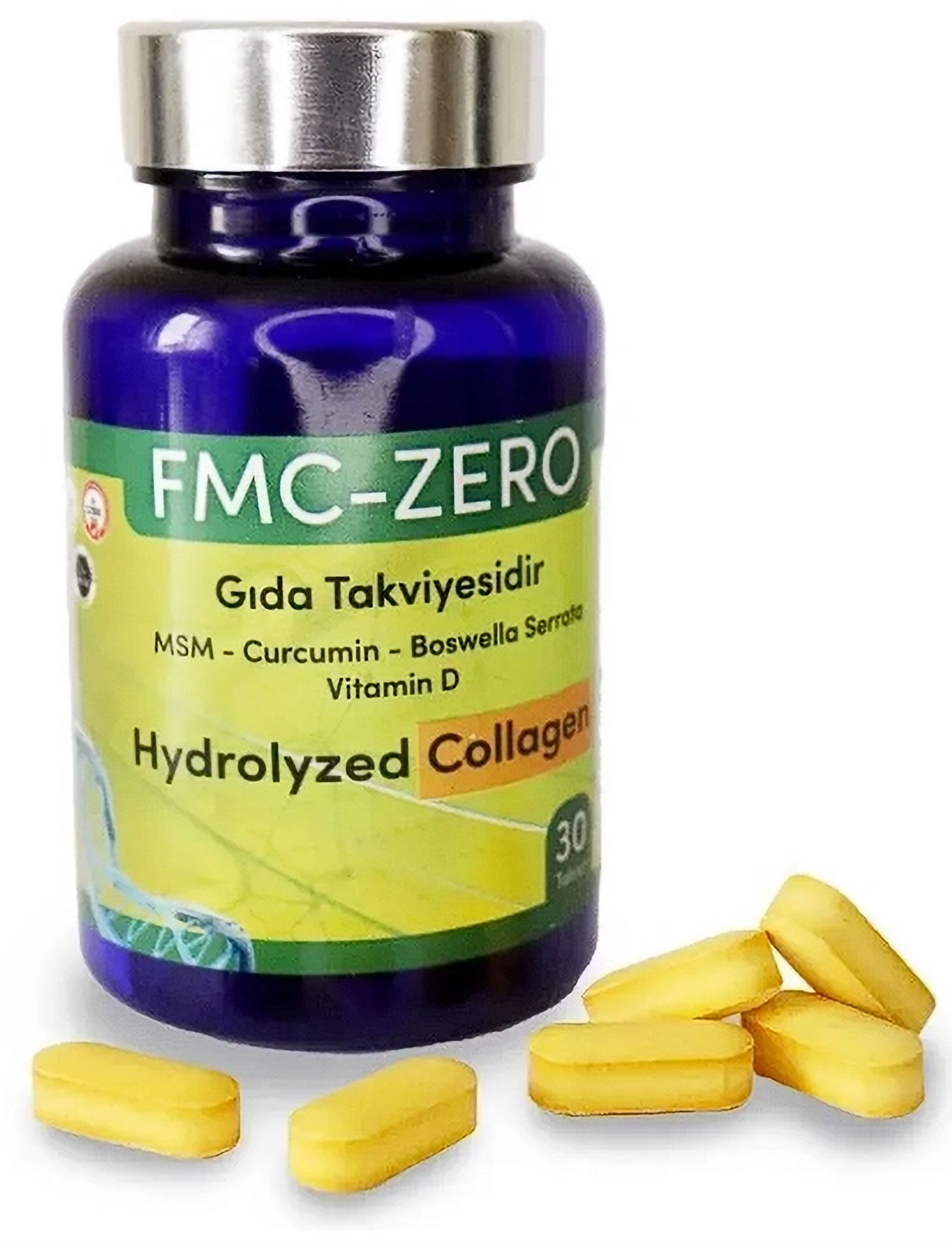 FMC Collogen Hydrolyzed - Vitamin D - Msm - Curcumin -Boswella Serrata