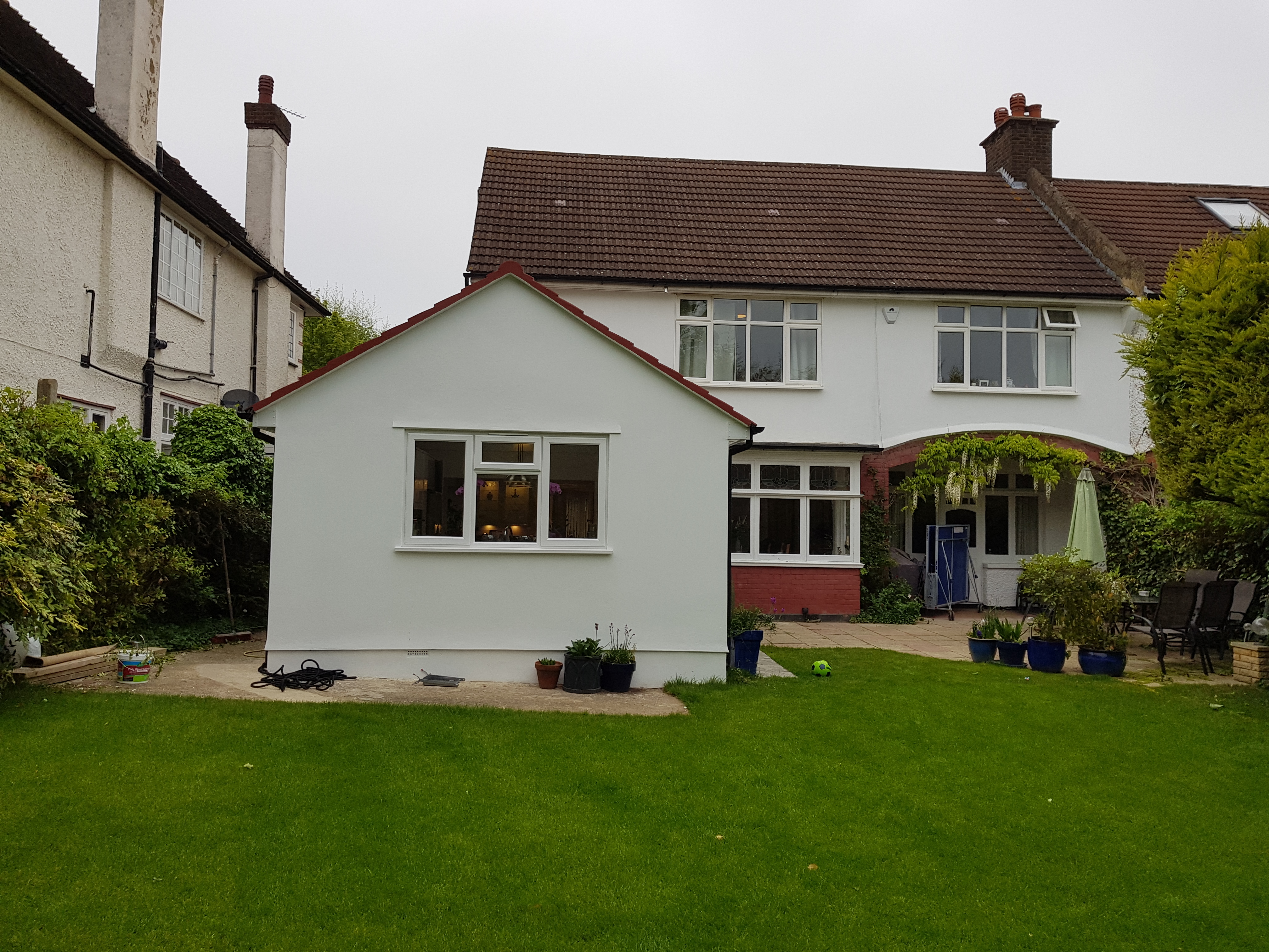 Rear extension/garden lanscaping.