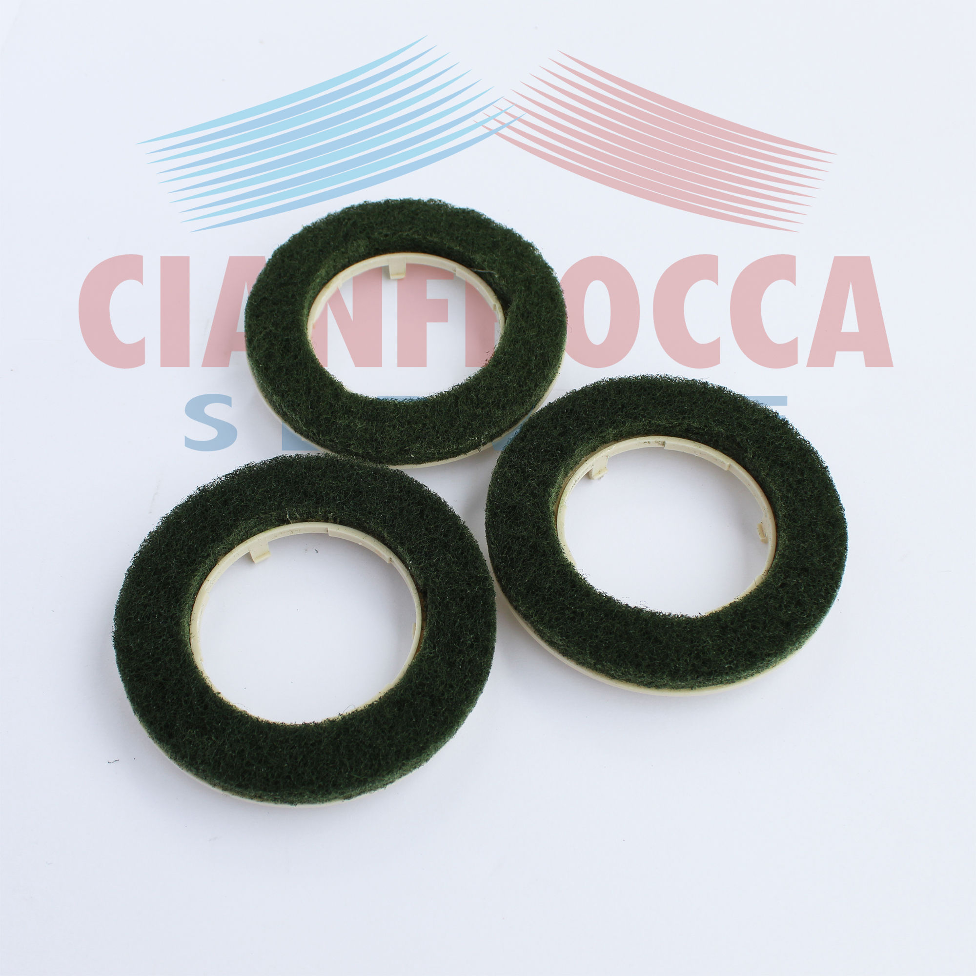 Tris dischi di ricambio spazzole abrasive per Lucidatrice PL515