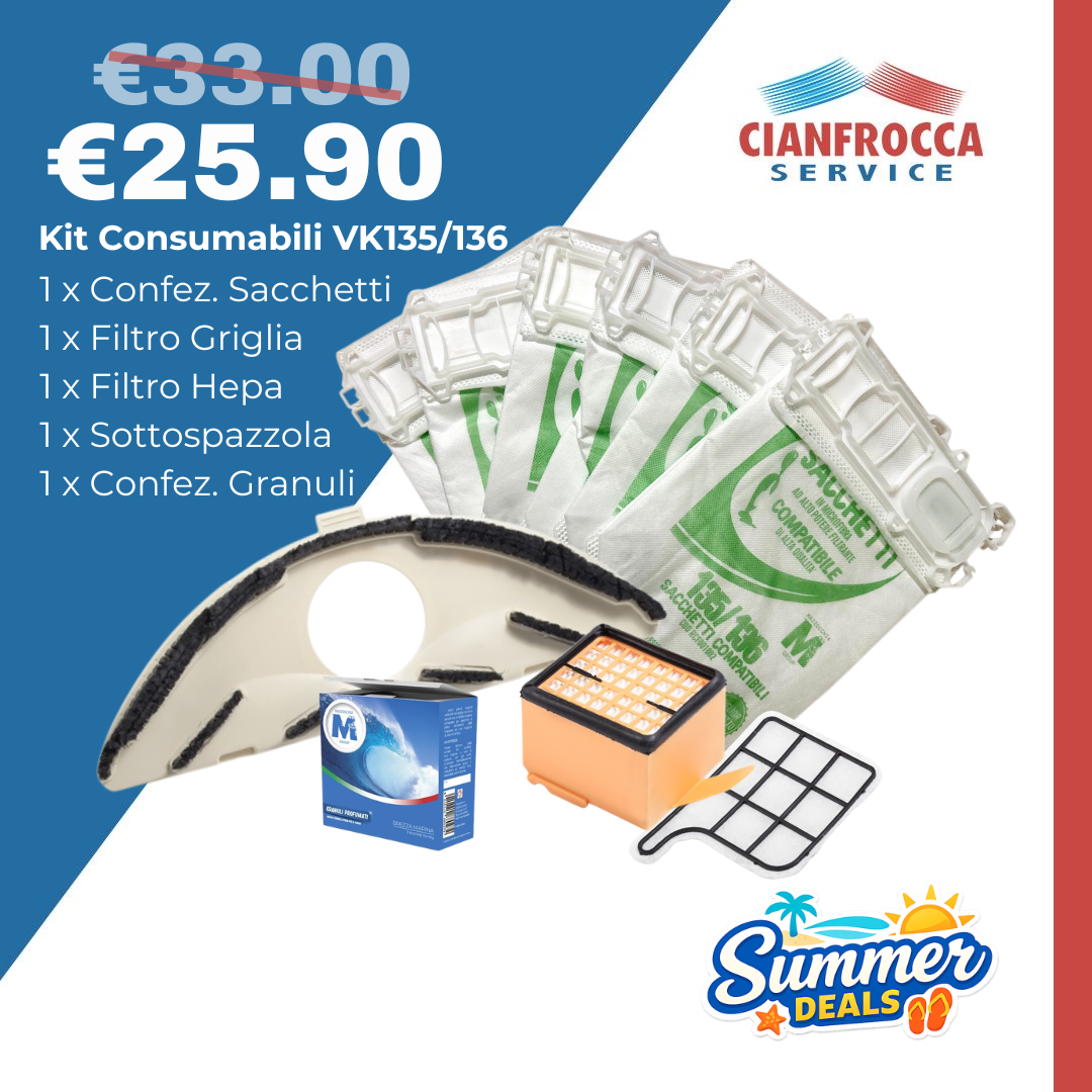 Kit Consumabili Folletto VK135 VK136