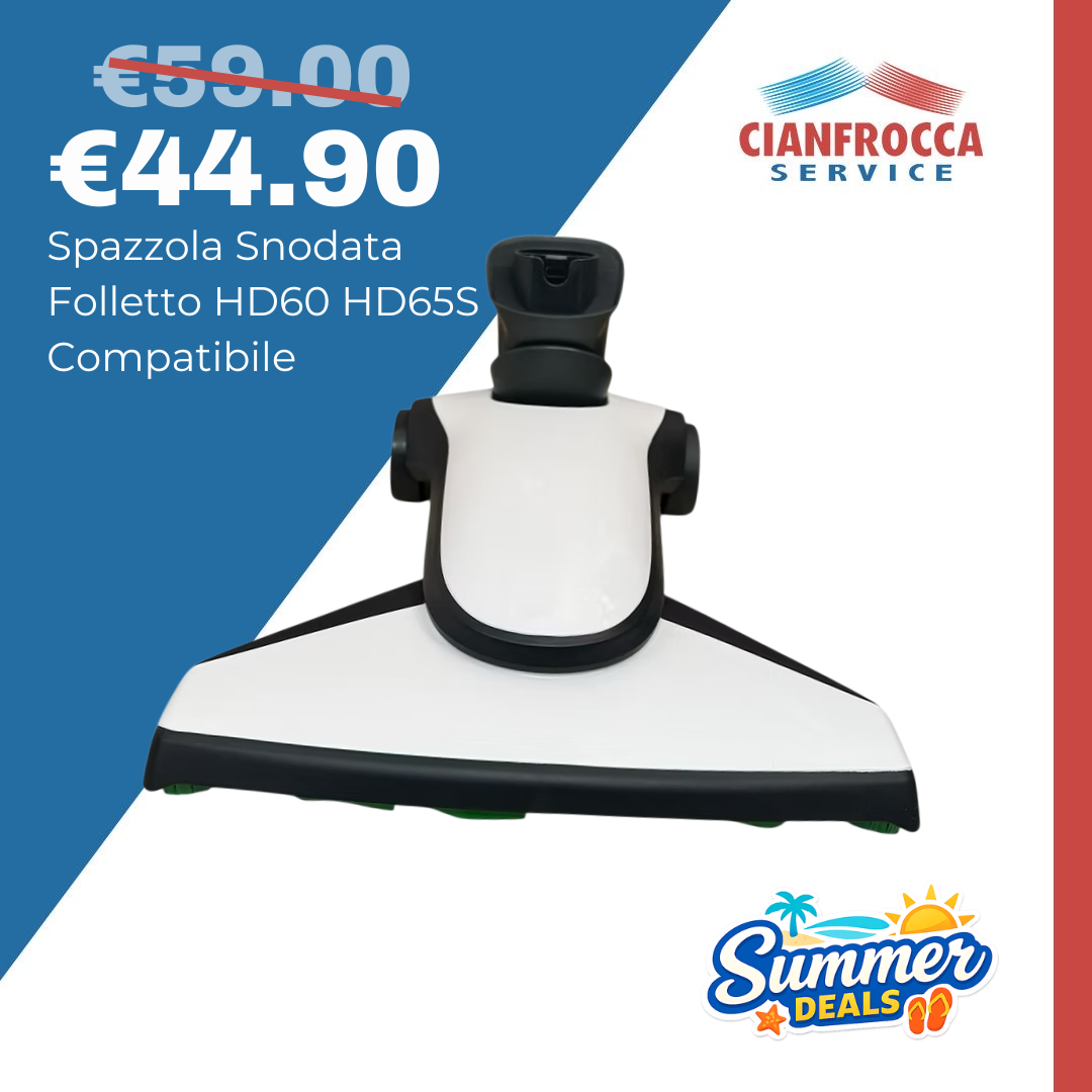 Spazzola Snodata Folletto HD60 HD65S VK200 VK220S scopa pavimenti