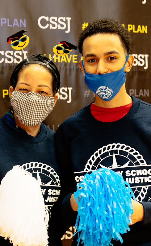 Student and school social worker posing