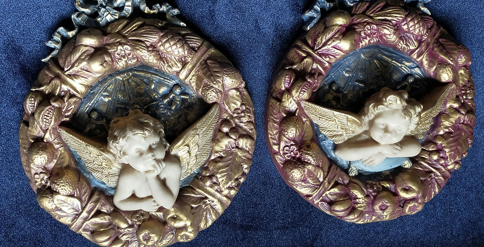 Miniatura: Pair: Cherub Roundels | Décor Ornaments