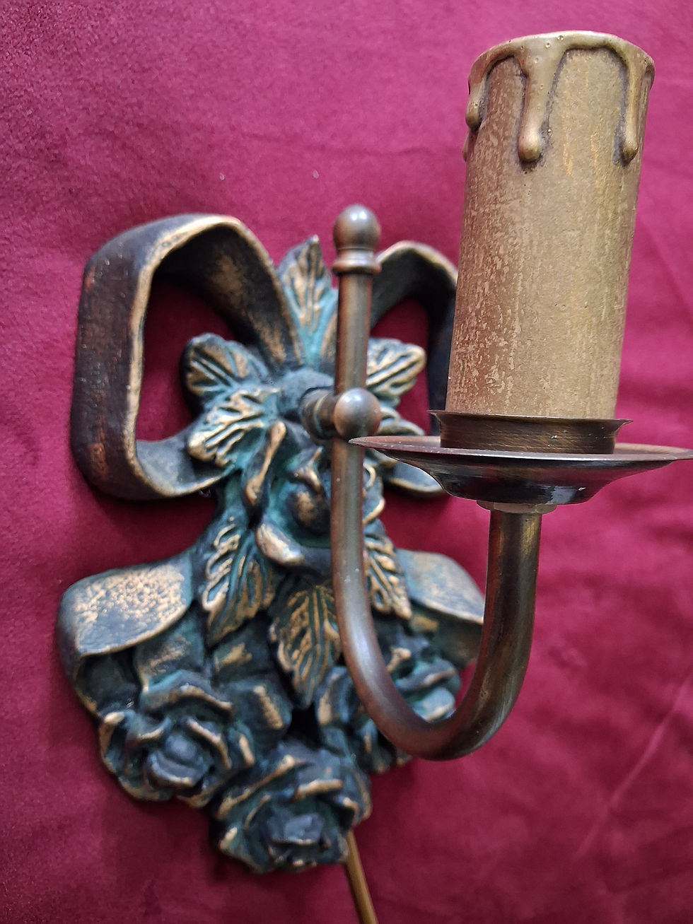Miniatura: Unique Vintage Style Hand painted Single Sconce Wall lightning, Floral.
