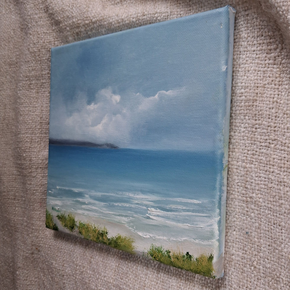Thumbnail: Quiet, the Best Beach. Intuitive Seascape Original Oil