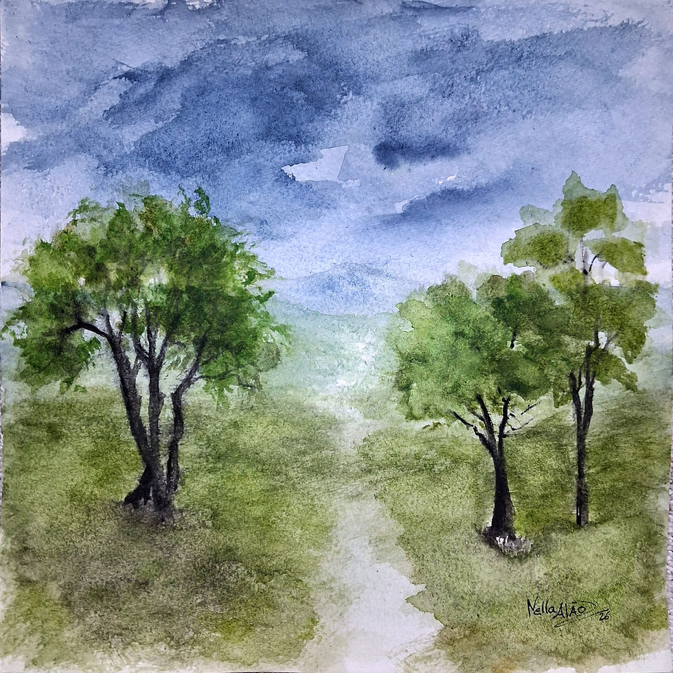 Miniatura: A Sanctuary in Green Collection of 6 original Watercolour Paintings 
