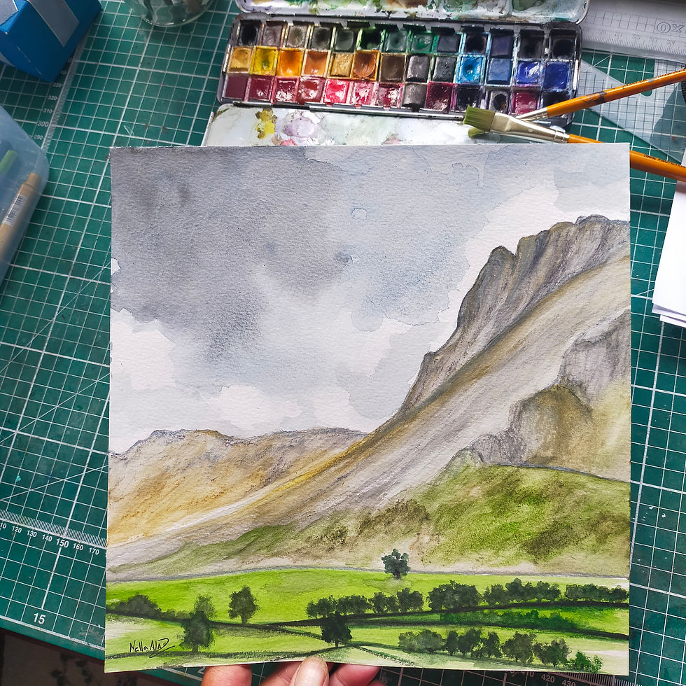 Miniatura: Pike of Stickle, Great Langdale | Watercolours (unframed)